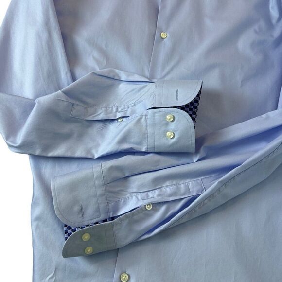 Boss Mens Slim Fit Easy Iron Dress Shirt XL Light Blue - Picture 7 of 7